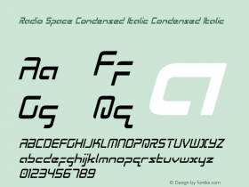 Radio Space Condensed Italic