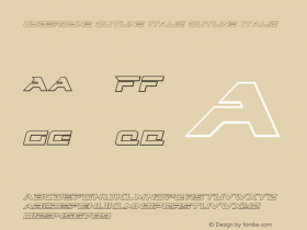 Cyberdyne Outline Italic