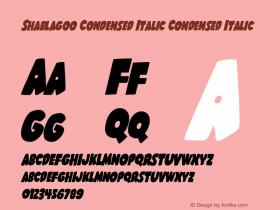 Shablagoo Condensed Italic