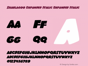 Shablagoo Expanded Italic