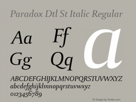 Paradox Dtl St Italic