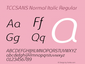 TCCSANS Normal Italic