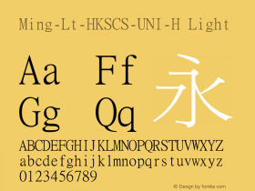 Ming-Lt-HKSCS-UNI-H