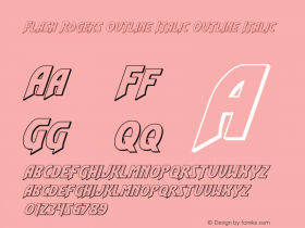 Flash Rogers Outline Italic