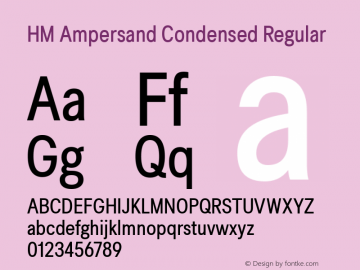 HM Ampersand Condensed