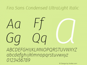 Fira Sans Condensed UltraLight