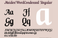 MaidenWordCondensed