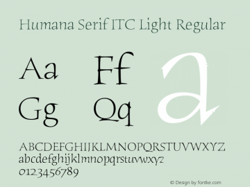 Humana Serif ITC Light