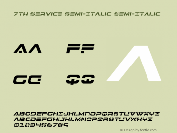 7th Service Semi-Italic