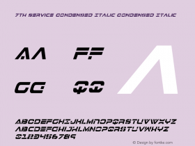 7th Service Condensed Italic