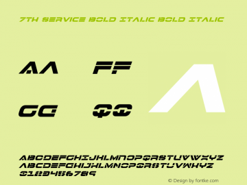 7th Service Bold Italic