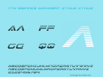 7th Service Gradient Italic