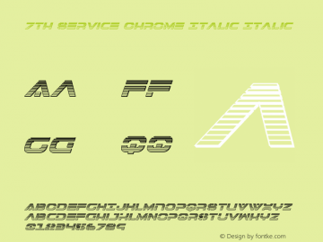 7th Service Chrome Italic