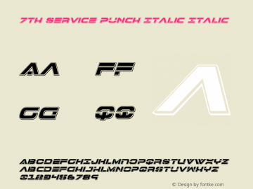 7th Service Punch Italic