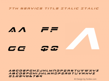 7th Service Title Italic