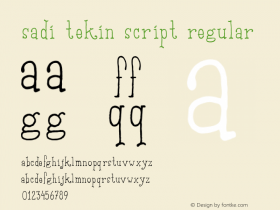 Sadi Tekin Script