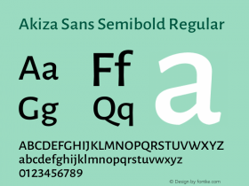 Akiza Sans Semibold