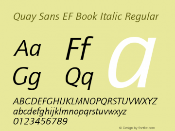 Quay Sans EF Book Italic