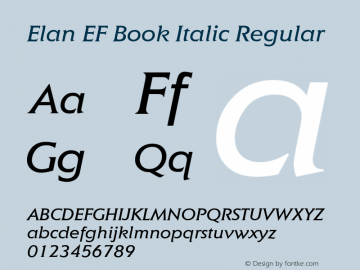 Elan EF Book Italic