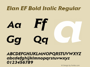 Elan EF Bold Italic