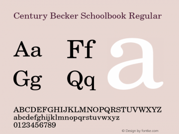 Century Becker Schoolbook