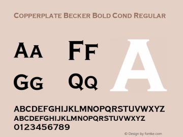 Copperplate Becker Bold Cond