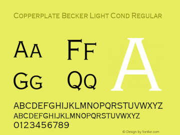 Copperplate Becker Light Cond