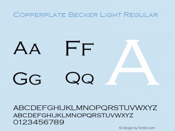 Copperplate Becker Light