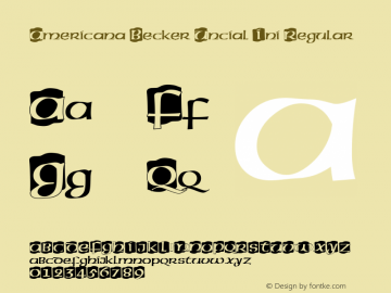 Americana Becker Uncial Ini