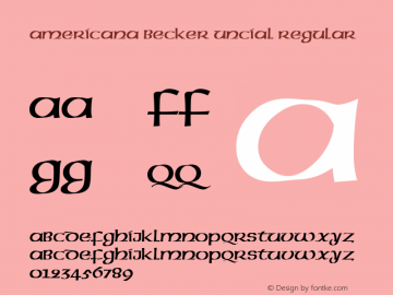 Americana Becker Uncial