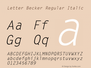 Letter Becker Regular
