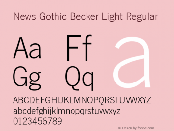 News Gothic Becker Light