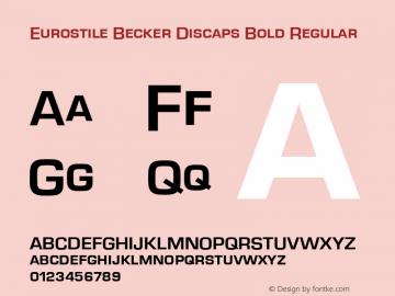 Eurostile Becker Discaps Bold