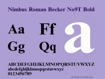 Nimbus Roman Becker No9T