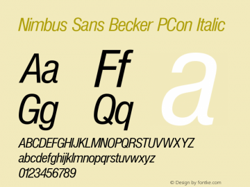 Nimbus Sans Becker PCon