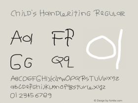 Child's Handwriting