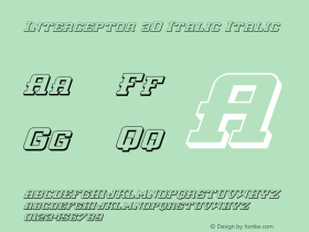 Interceptor 3D Italic