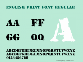 English Print Font