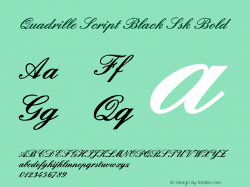 Quadrille Script Black Ssk