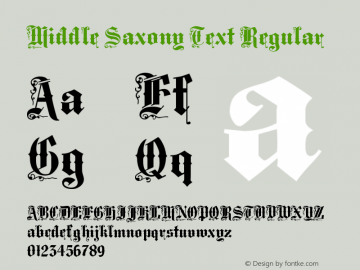 Middle Saxony Text