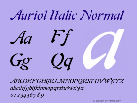 Auriol Italic