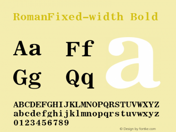 RomanFixed-width