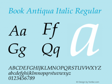 Book Antiqua Italic