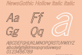 NewsGothic Hollow Italic