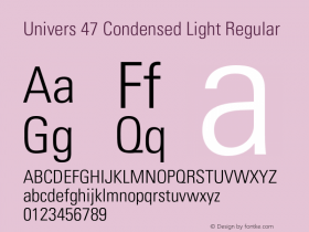 Univers 47 Condensed Light
