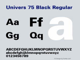 Univers 75 Black