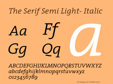 The Serif Semi Light-