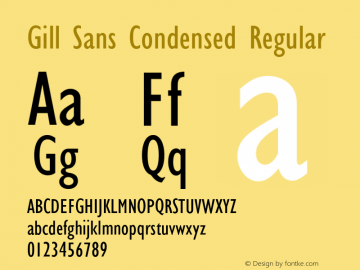 Gill Sans Condensed