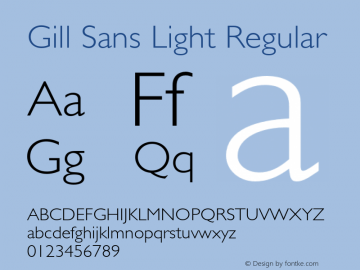 Gill Sans Light