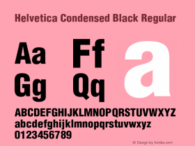Helvetica Condensed Black